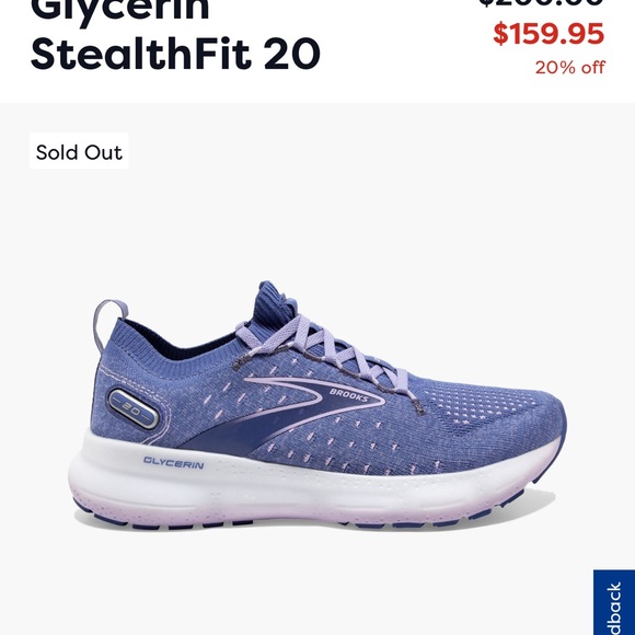 🔥🔥 new Brooks Glycerin 20 in Light Blue and White - Picture 8 of 8